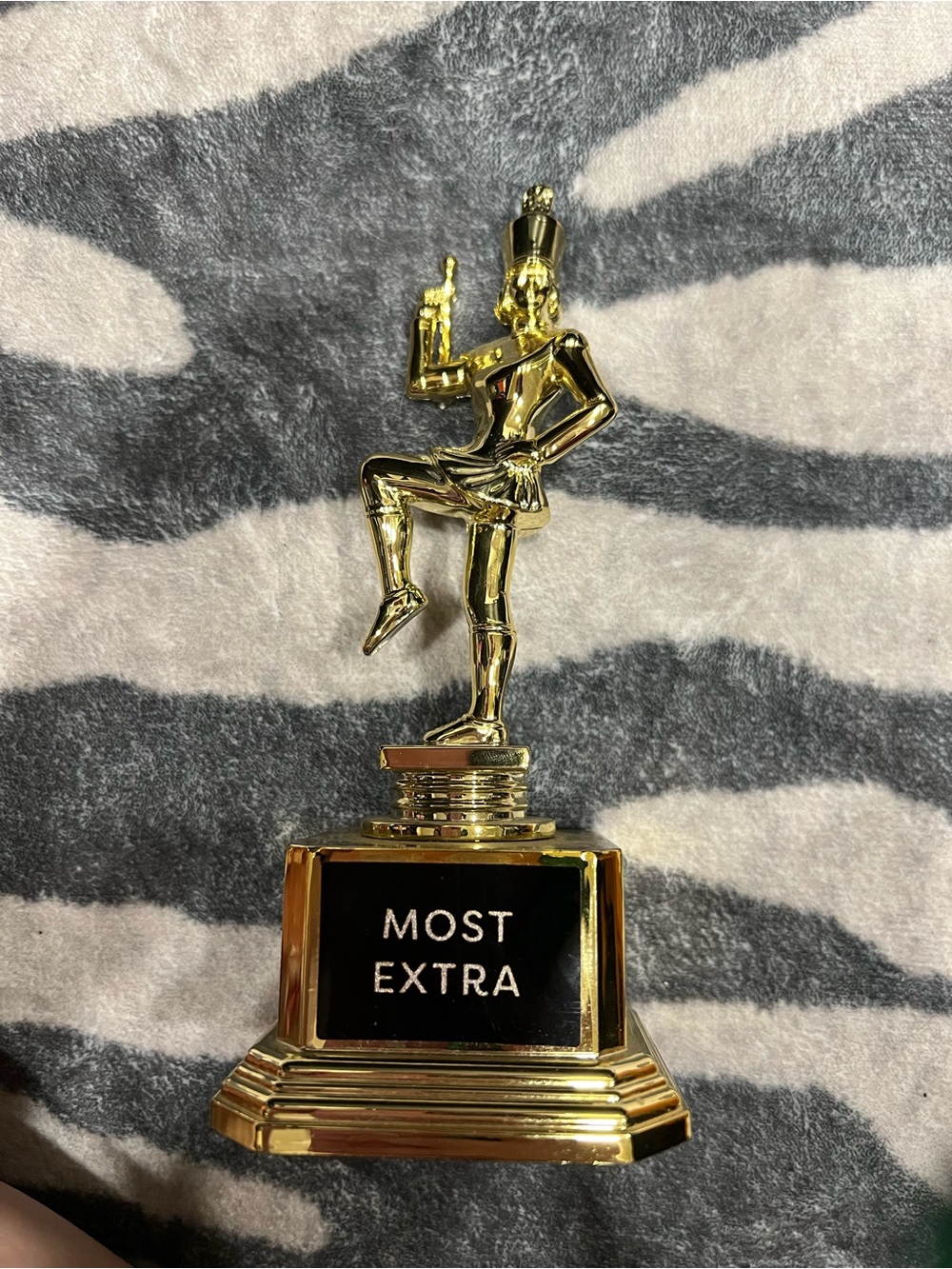 “MOST EXTRA” desk trinket trophy